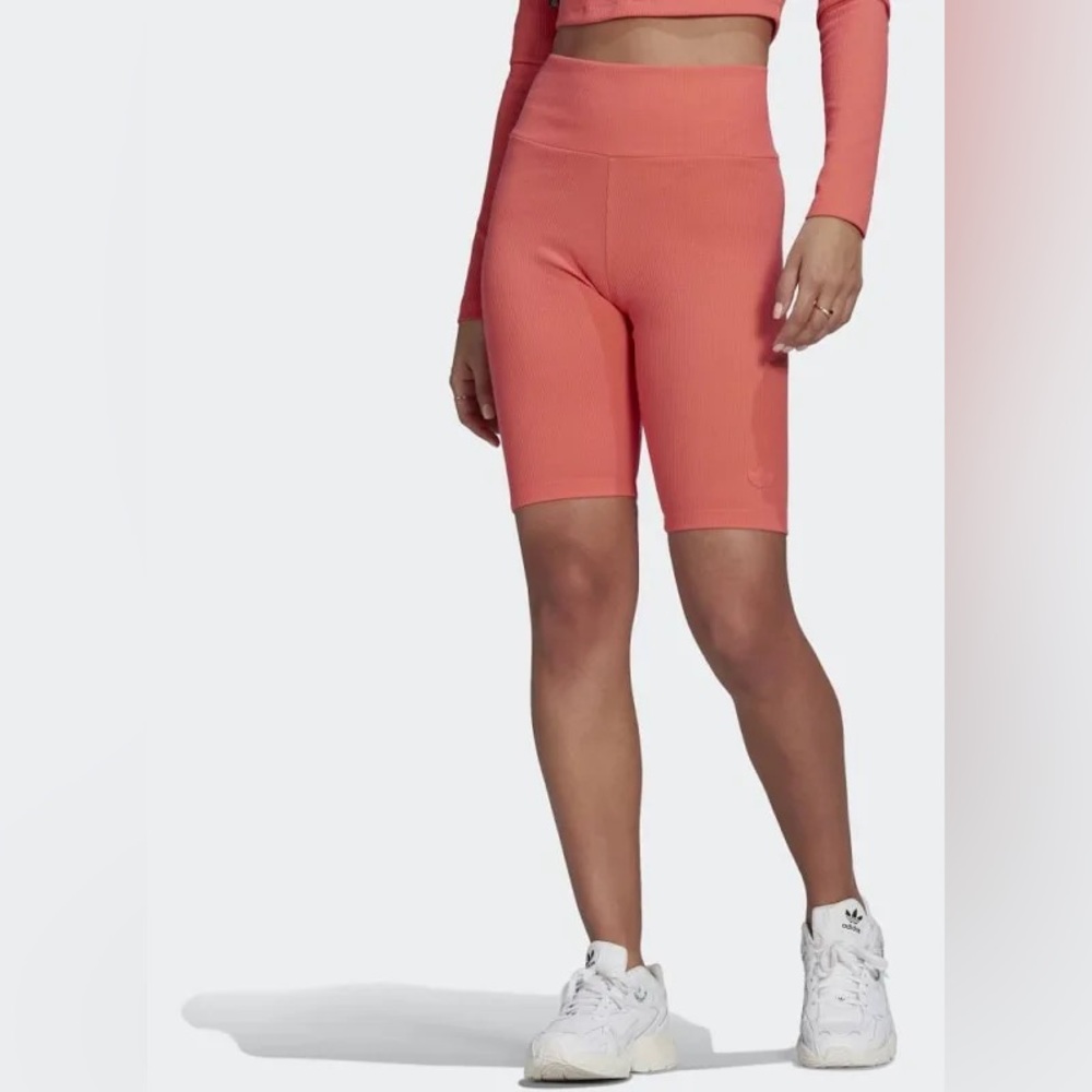 Adidas Women's Two Colored Rib Short Tights - Picture 2 of 8